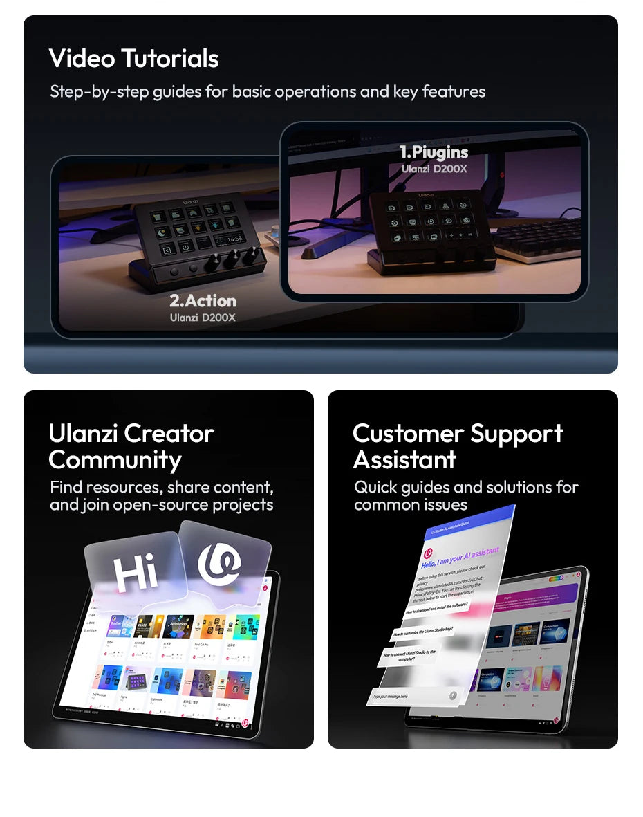 Ulanzi D200X All-in-One Creative Deck Desktop Control Hub for Video Photo Post-Processing Console Ecosystem Smart Lighting