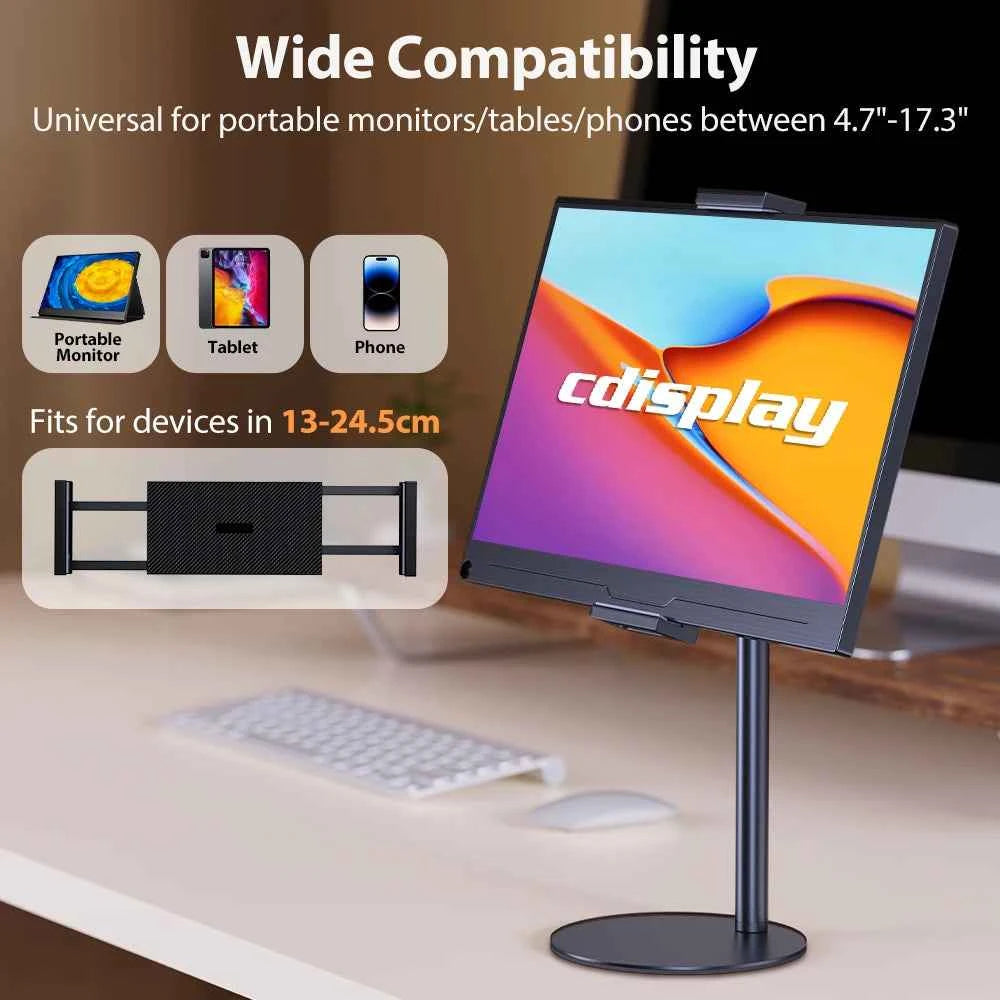 UPERFECT Portable Monitor Holder For 4.7-17.3 Inch Screen Vesa Phone Adjustable Laptop Gaming Bracket Expandable Desktop Stand