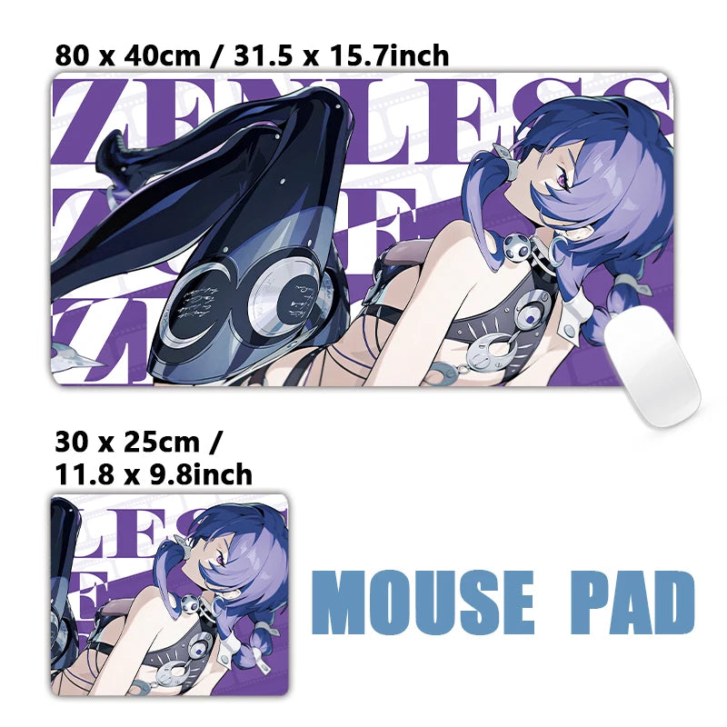 New Design Zenless Zone Zero Mouse Pad Promeia Starlight Billy Cissia XXL Large Mousepad Keyboard Pad Desk Mat Keyboard Mats