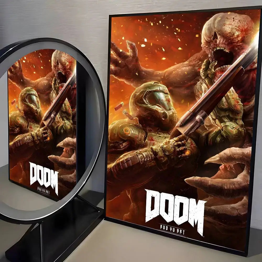 Cool Movie D-Doom Poster Art HD Canvas Advanced Aesthetic Printing Paper Wall Art for Living Room Home Decor