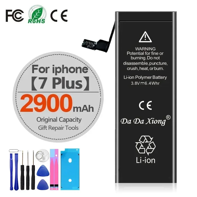 High Capacity Battery For iPhone 4 4S 5 5S 5C SE 2020 6 6S 7 8 SE2 Plus X XR XS 11 Pro Max Mobile Phone Pack New 0 Cycle Seal