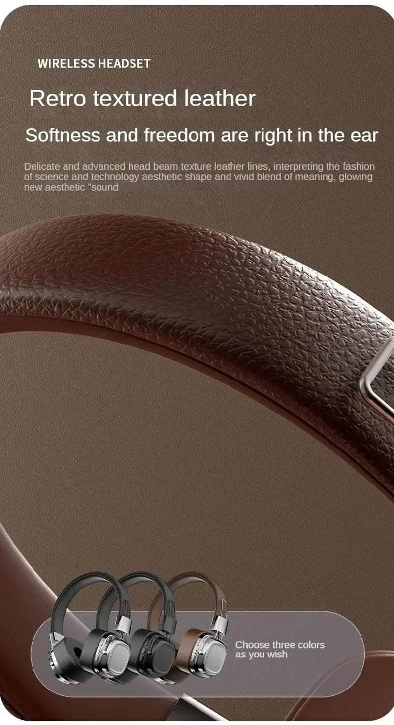 2025 New 5.3 Foldable Wireless Bluetooth Headsets Headset Gamer Choice Retro Over Ear Headphones DJ Stereo Sounds Bluetooth