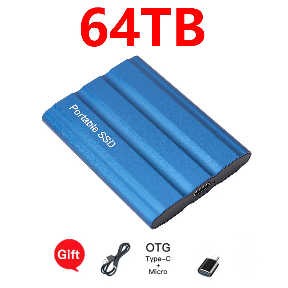Reliable Slim Storage Device Portable External SSD 1TB 4TB 16TB 128TB High Speed for Notebook Laptop PC Usage