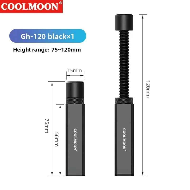 Aluminum Magnetic Adjustable GPU Stand Holder Vertical Graphics Card Support Bracket Extendable Scissor Jack for PC Case Black