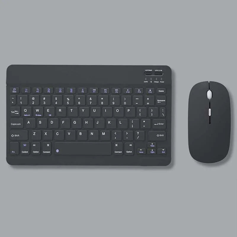 with Bluetooth Keyboard Mouse for Tablet PC 78Key 10inch Rechargeable Wireless Keyboard 1200dpi Mice Set Combo for Laptop