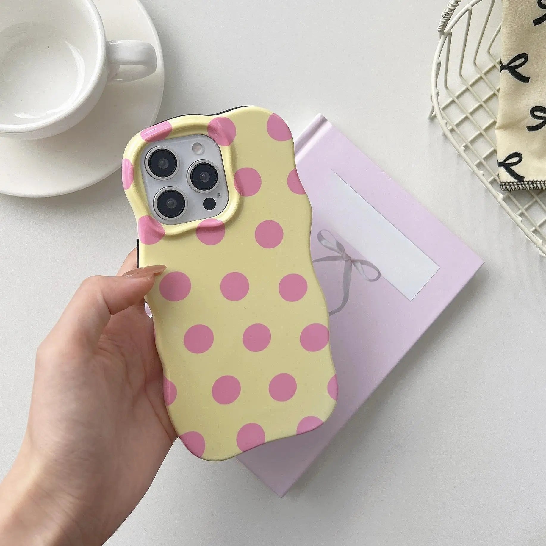 Pastel Polka Dot Phone Case - Compatible with iPhone 17 Air/16 Pro/15 Pro Max/14/13/12/11