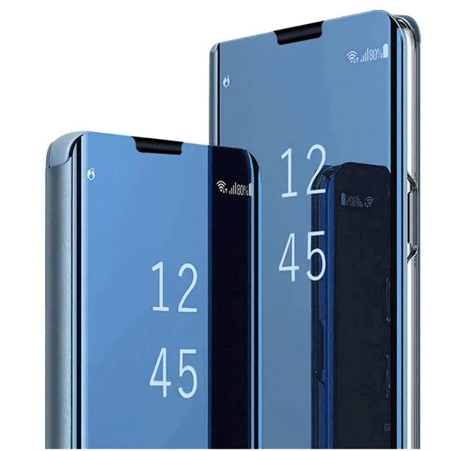 Luxury Smart Case For Samsung Galaxy S25 S24 S23 S22 S21 Ultra S20 S10 S9 Plus S23 FE 5G Mirror Leather Smart Flip Suppor Cover
