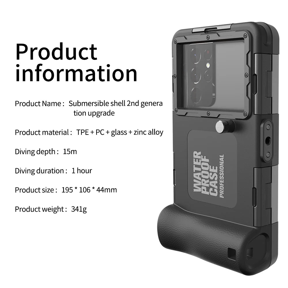 IP68 Professional Waterproof Diving Phone Case, 6.9-inch Universal, Compatible with Apple, Samsung, Google, Huawei, Xiaomi, Vivo