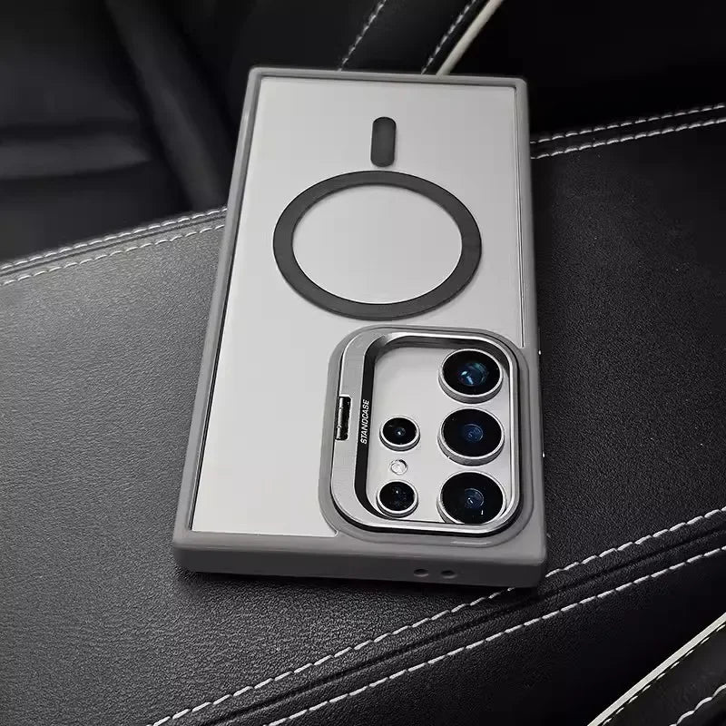 For Magsafe Hidden Holder Clear Case For Samsung Galaxy S26 S25 S24 Ultra Plus S23 FE Shockproof Magnetic Wirelesss Charge Cover