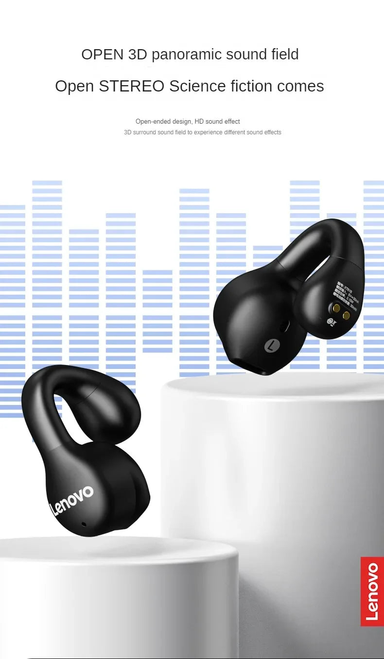 Lenovo XT61 Bluetooth 5.3 Earphones With Noise Reduction Earbuds Sports Gaming Touch Control Earhooks Waterproof HeadsetS