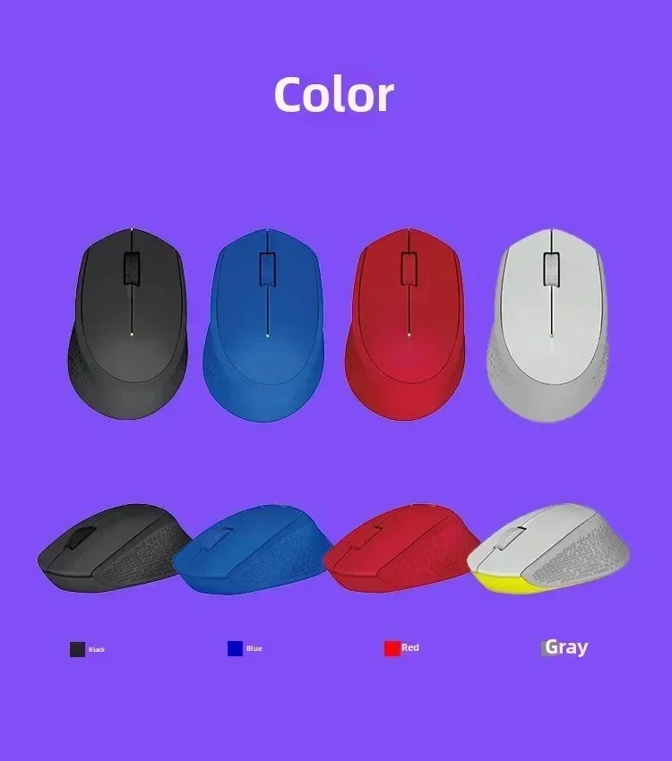 Logitech Compact 2.4G Wireless Silent Mouse M330 M331 Ergonomic Plug and Play for Desktop Computer PC Optical Mouse