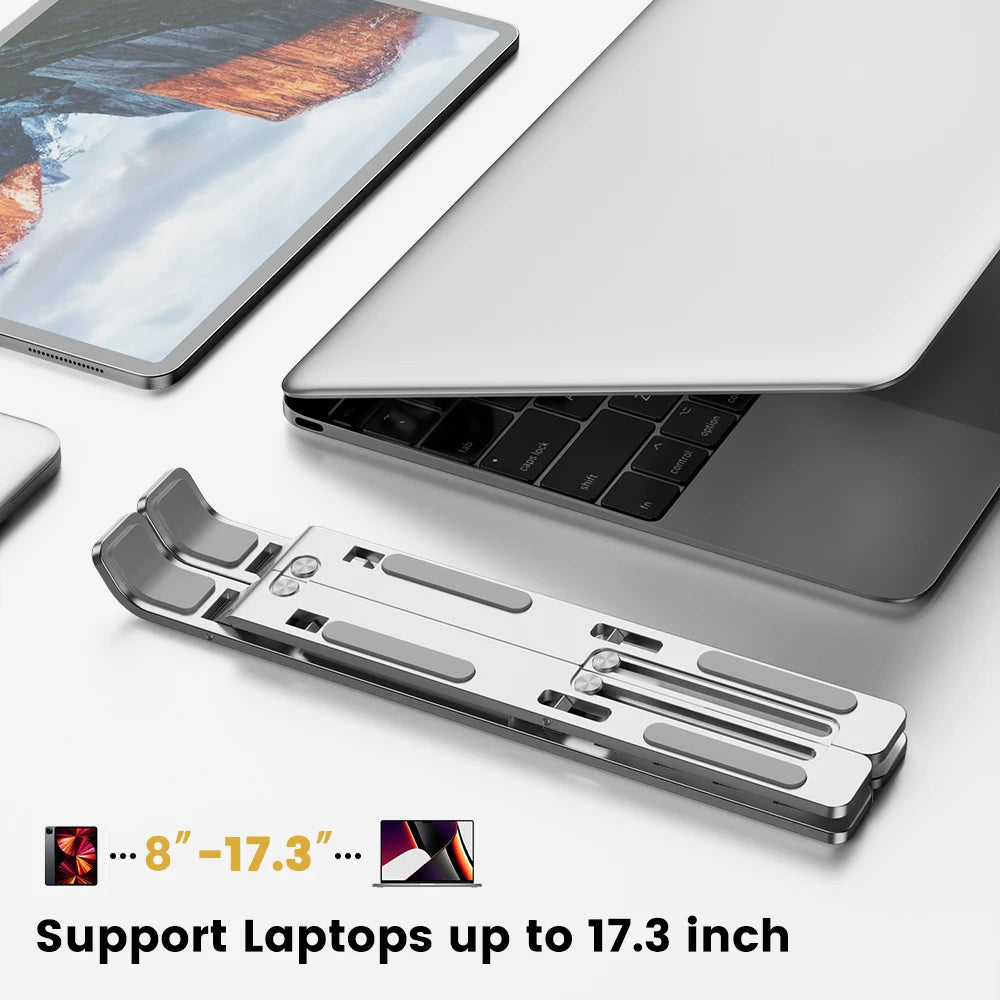 Portable Laptop Stand Aluminum Notebook Support Computer Bracket MacBook Air Pro Holder Accessories Foldable Lap Top Base For Pc - WinSupport Tech