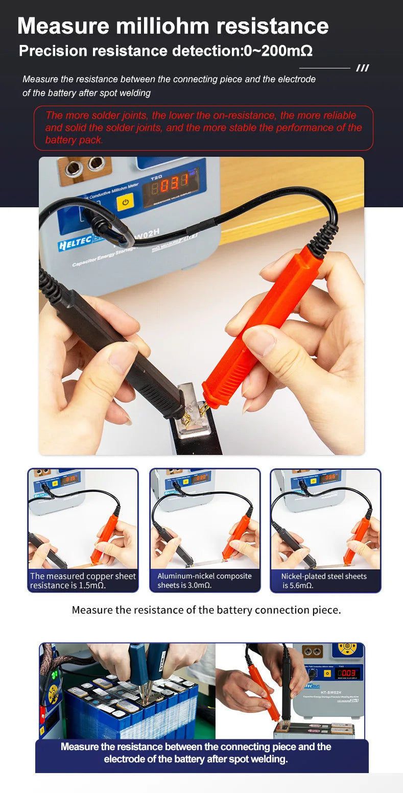 Heltec 21KW 36KW 42KW Capacitor Storage Battery Spot Welding Machine/Portable Small Spot Welder LED Display 0.5mm Thickness
