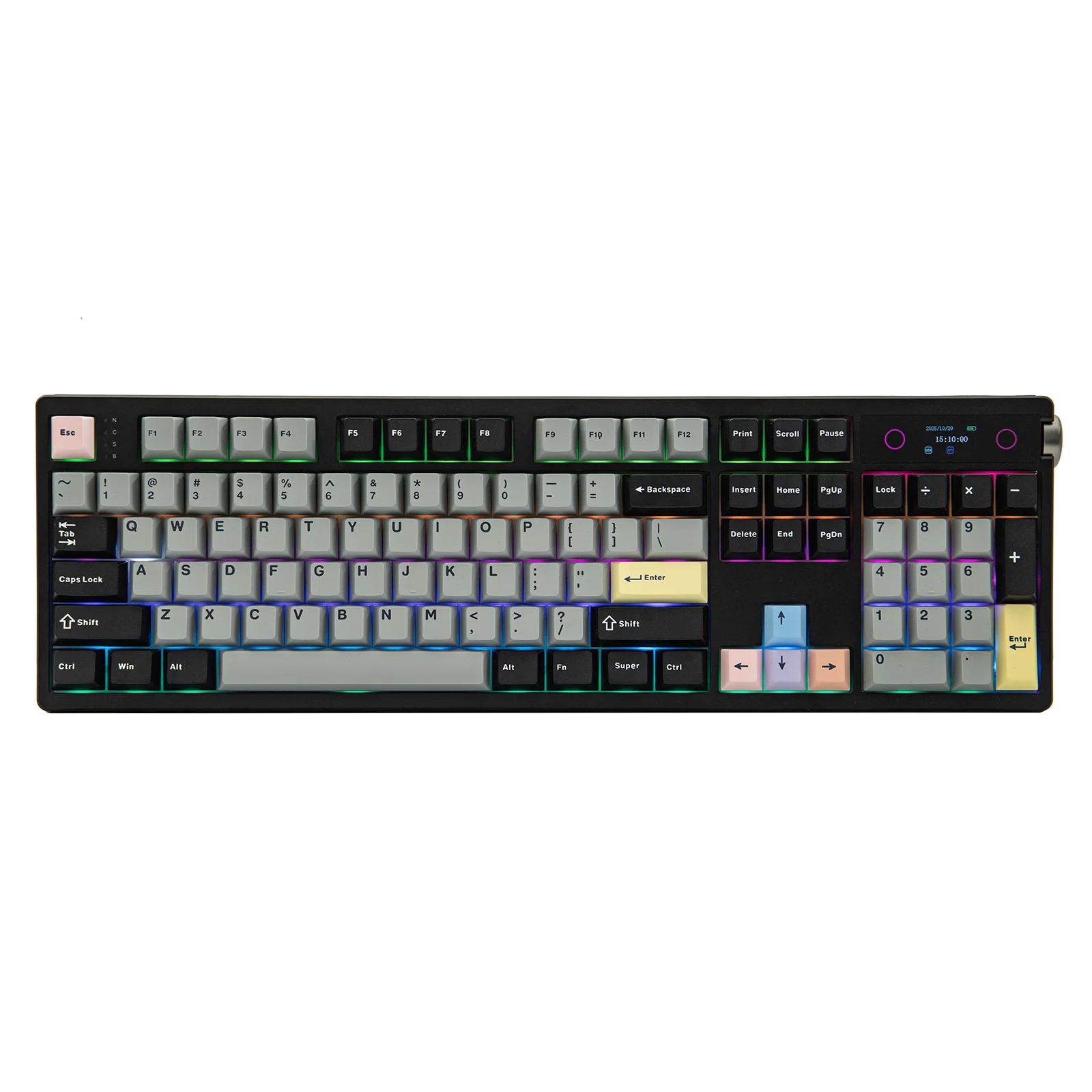 EPOMAKER TH108 PRO 100% Gasket-Mounted Tri-Mode Wireless Mechanical Keyboard RGB Backlight with TFT Smart Display & Knob
