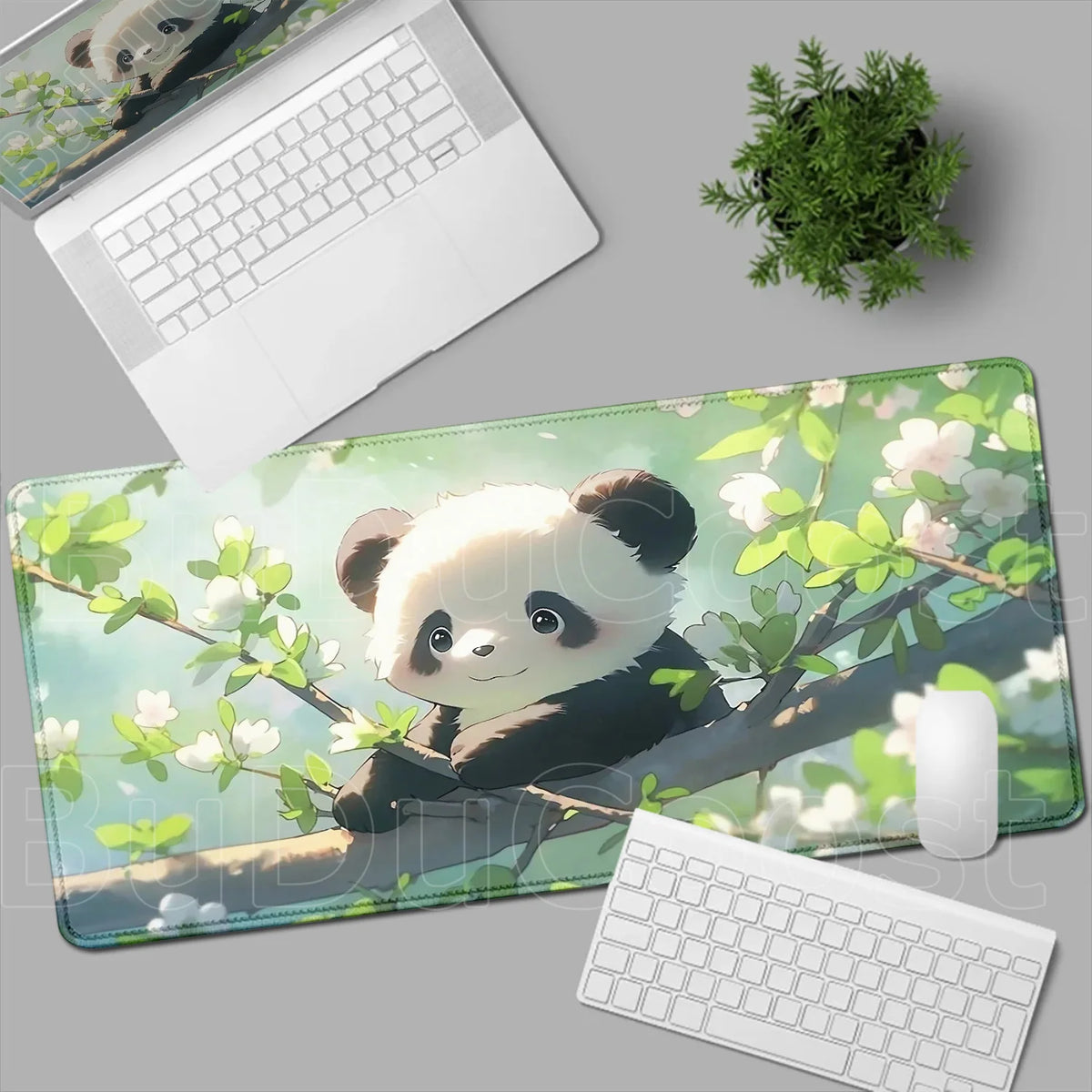 HD Printing Kawaii Anime Panda Mouse Pad Large Computer Office PC Game Table Mats XXL Gaming Keyboard Pad Cute Animals Desk Pads
