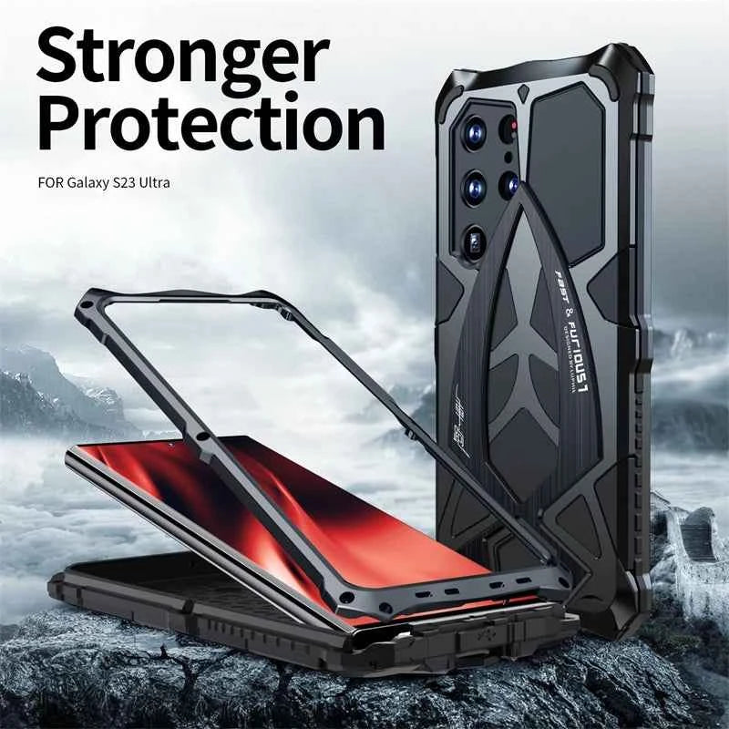Armor Military Shockproof Rubber Full Rugged Cover For Samsung Galaxy S23 S25 Ultra Original Metal Case S22 S24 Ultra S25 Shell