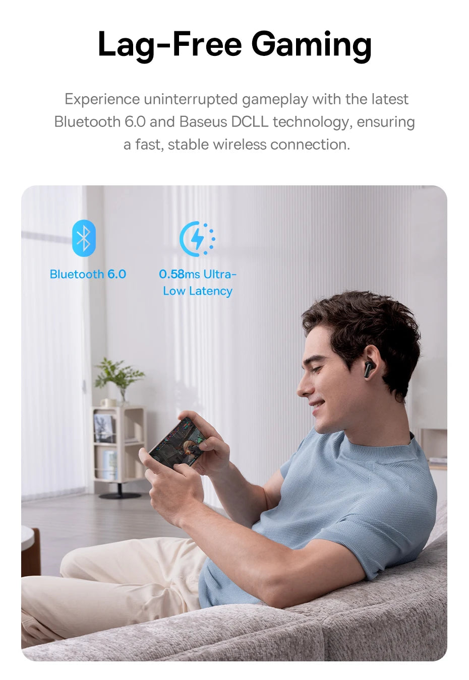 Baseus EP10 Pro ANC Earbuds Wireless Bluetooth 6.0 Earphones 50dB Realtime Adaptive Headphones 6 Mic Hi-Res LDAC IP55  Ear buds