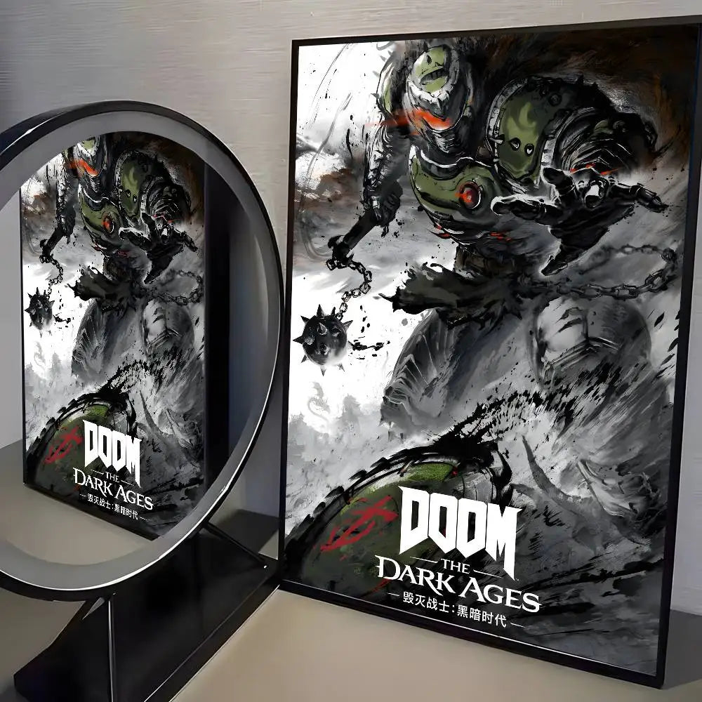 Cool Movie D-Doom Poster Art HD Canvas Advanced Aesthetic Printing Paper Wall Art for Living Room Home Decor