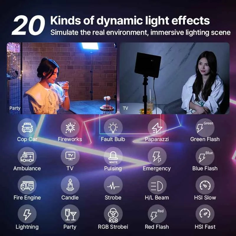 Ulanzi LT003 LED Video Light RGB Panel Light 2500-9000K CRI 95+ 8000mAh Fill Light for Live-streaming Video Tiktok Youtube