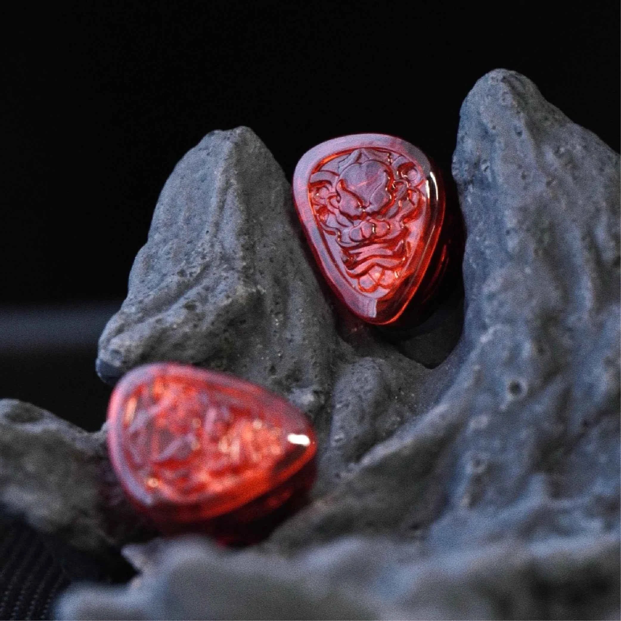 TANGZU WANER SG 2 Red Lion Edition 10mm PET Single Dynamic In-Ear Earphones with Silicone Storage Bag and Sancai wide bore