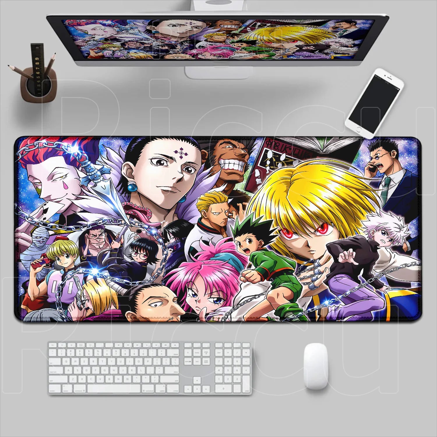 New Hxh Large Mousepad Hunter X Hunter Mouse Pad XXL Gaming Accessories Office Gamer Keyboard Desk Mat Non-Slip Laptop Anime Rug