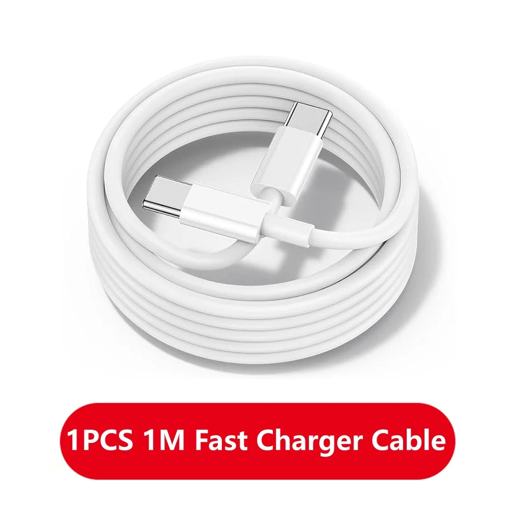 5 in 1 GaN USB C Desktop Charger 240W Fast Charge Phone Adapter Type C Cable For iPhone Samsung Xiaomi EU/US/UK Plug Charger