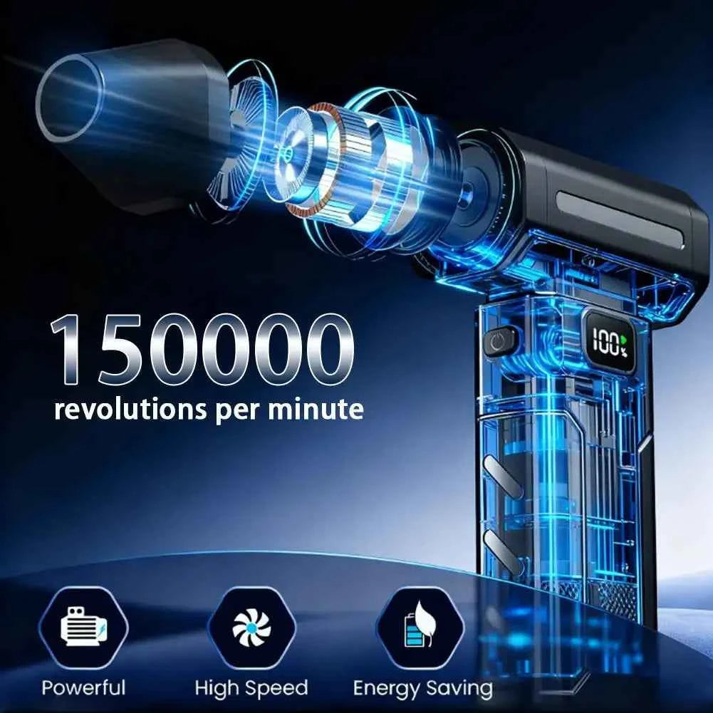 X8 Brushless Turbo Jet Fan Blower 150000RPM Powerful Electric Air Blower Vacuum Dust Cleaner Portable Dust Cleaner Violent Fan