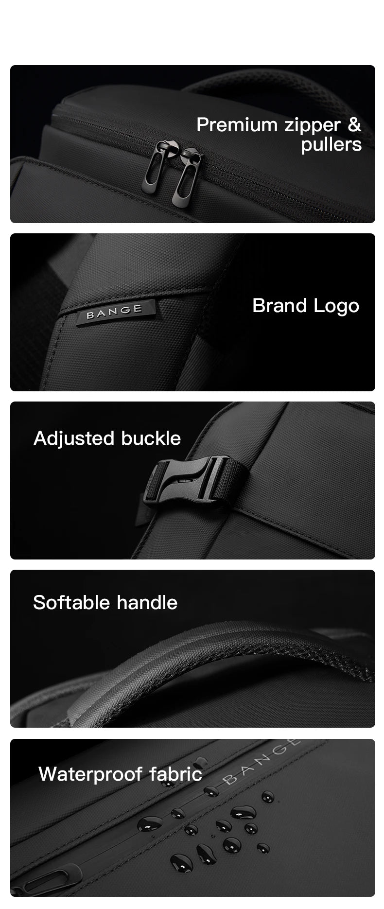 BANGE Carry On Backpack Cabin Bag Travel Backpack for Men Shoes Handle Luggage Leisure Laptop Backpack mochila para viaje cabina