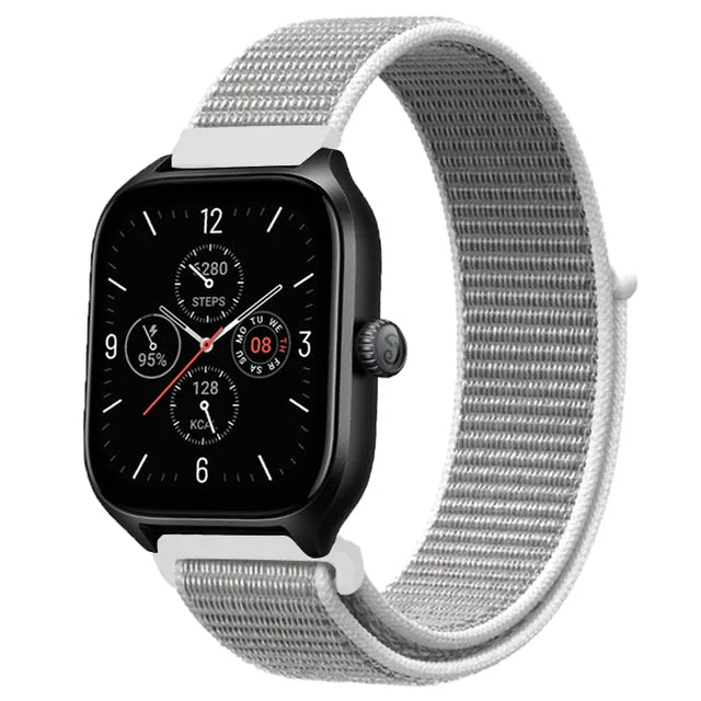 20mm 22mm Nylon Loop Strap for Amazfit GTR 42 47mm/GTR2/2e/3/3 Pro/4/GTS/GTS2/mini/3/4 Bracelet for Amazfit Bip-U-S/Stratos 2 2S