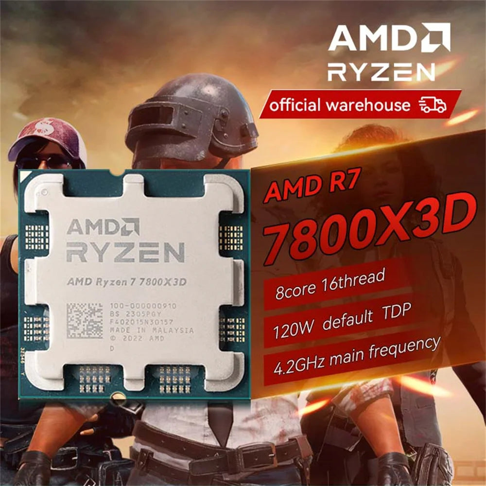 AMD RYZEN 7 7800X3D Brand New CPU Gaming Processor AMD R7 7800X3D 8-Core 16-Thread 5NM 96M Socket AM5 - WinSupport Tech