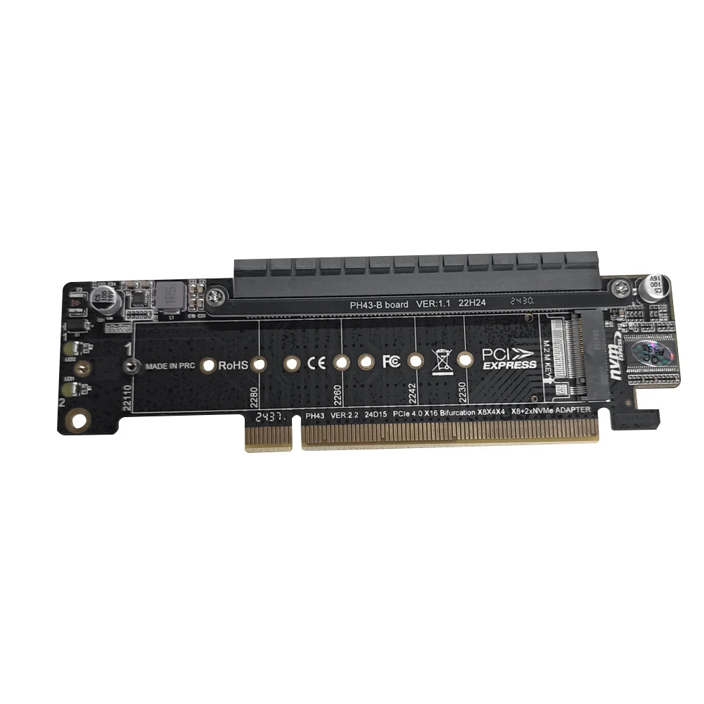 PCIe X16 to X8+X4+X4 Split Expansion Adapter Card
