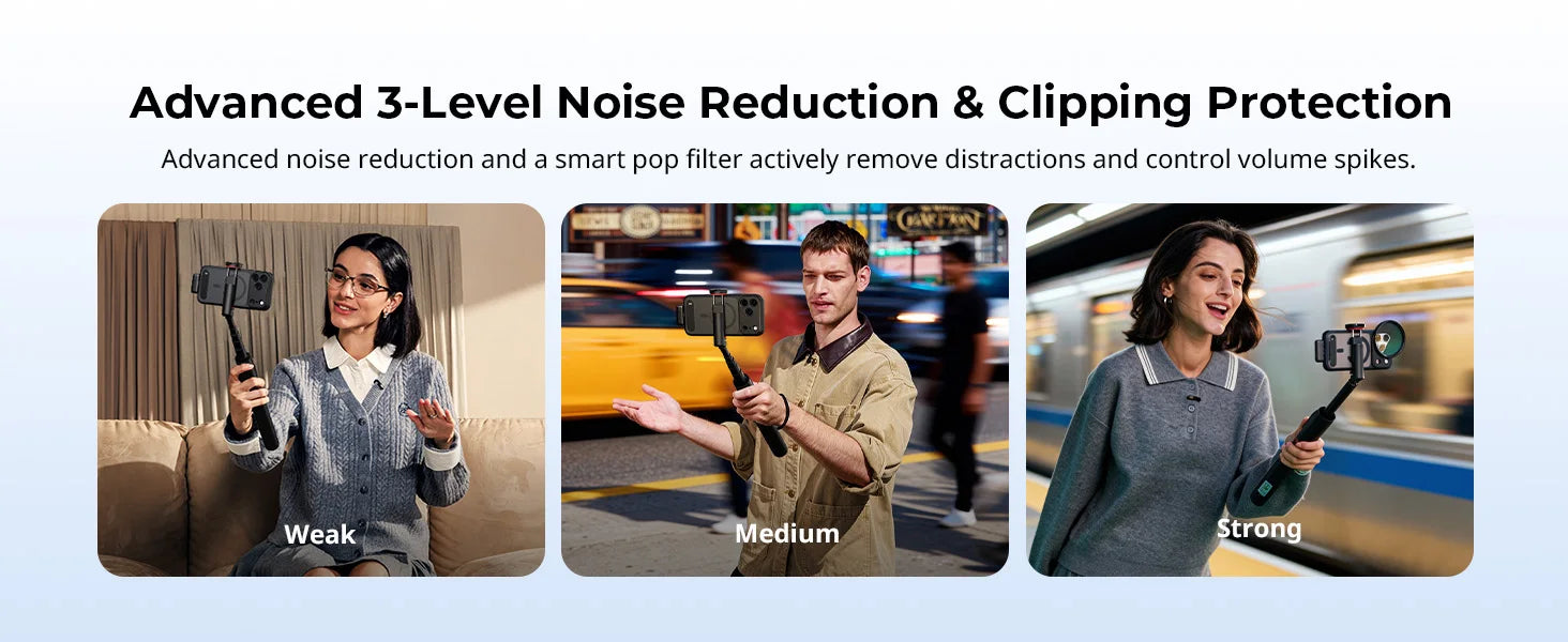 SmallRig S70 Wireless Microphone, 24-bit/48kHz Sampling 70dB SNR 40-Hour Runtime for Phone Camera for DJI for Insta360 -5715