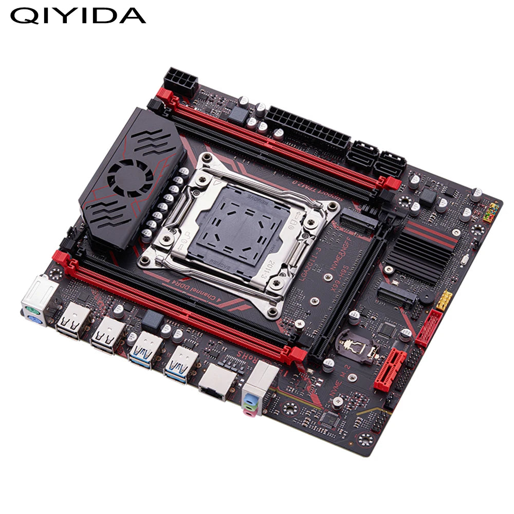 Qiyida X99 motherboard kit LGA2011 3 Xeon E5 2680 V4 2*8GB 16GB DDR4 3200Mhz 4 channels NVME USB3.0 SATA3.0 TPM 2.0 Interface - WinSupport Tech