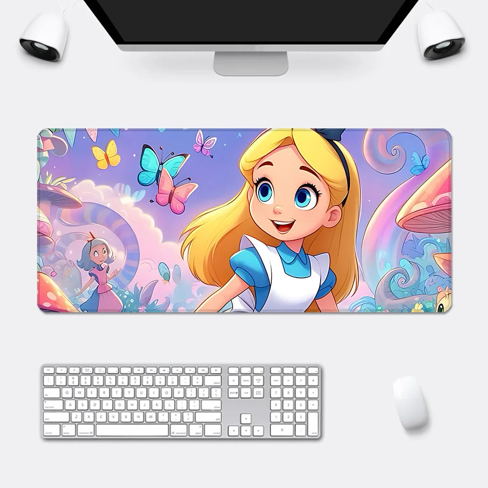 Cartoon Alice in Wonderland Mousepad HD Printing Computer Gamers Locking Edge Non-slip Mouse Pad XXL90x40cm Keyboard PC Desk Pad