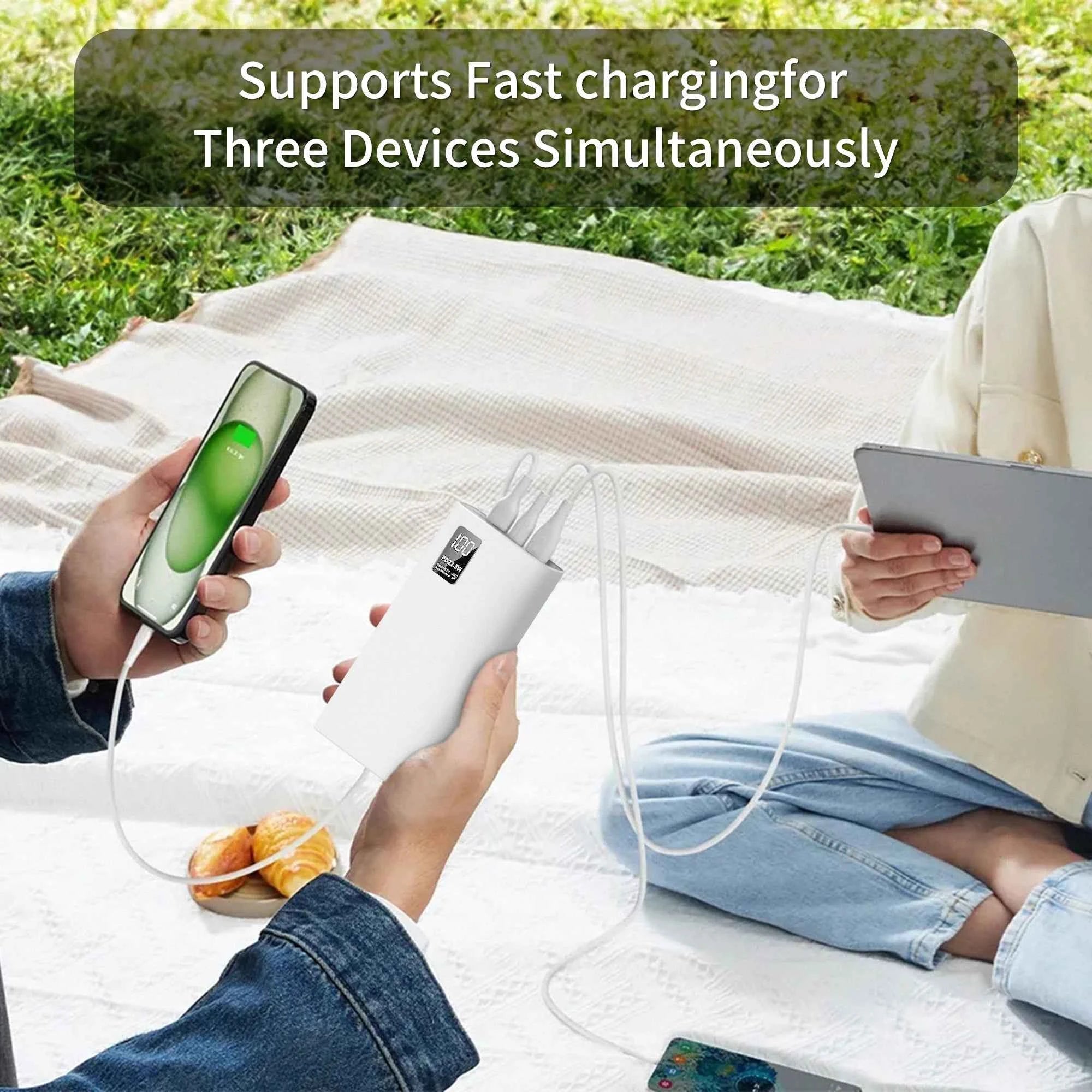 FUNNY PANDA 20000mAh Power Bank 22.5W PD Super Fast Charging Two-Way Fast Charge Smart Digital Display Airplane Approved Large Capacity Portable Charger USB C Compatible with iPhone Samsung Android Phone Tablet