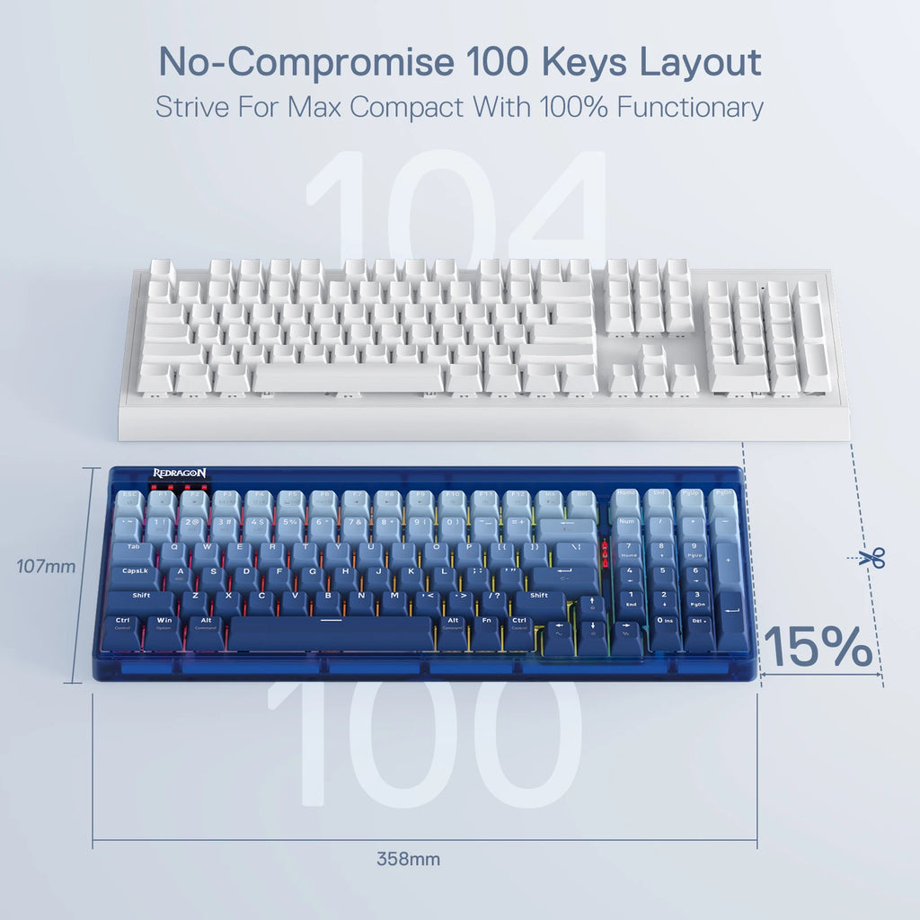 Redragon K656 PRO 3-Mode Wireless RGB Gaming Keyboard