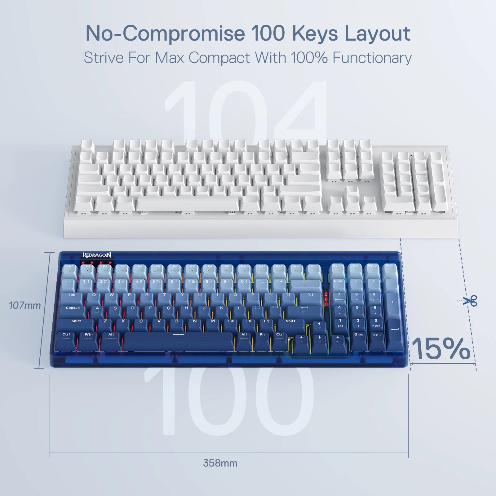 Redragon K656 PRO 3-Mode Wireless RGB Gaming Keyboard