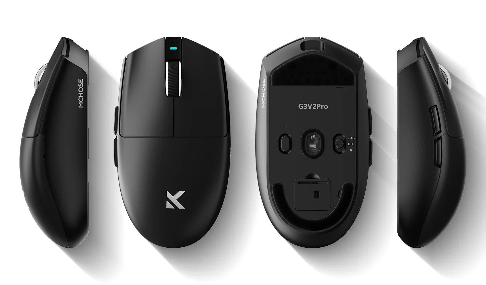 MCHOSE G3 V2 Pro Professional Game Three Mode Mouse PAW3395 26000DPI Polling Rate 59g Ultra Light Office Mouse 800mAh