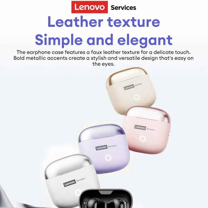 Lenovo Original Wireless Earphones Bluetooth 6.0 Long Battery Life Music Gaming Headphones HiFi Stereo Sound HD Call IP54 Earbud