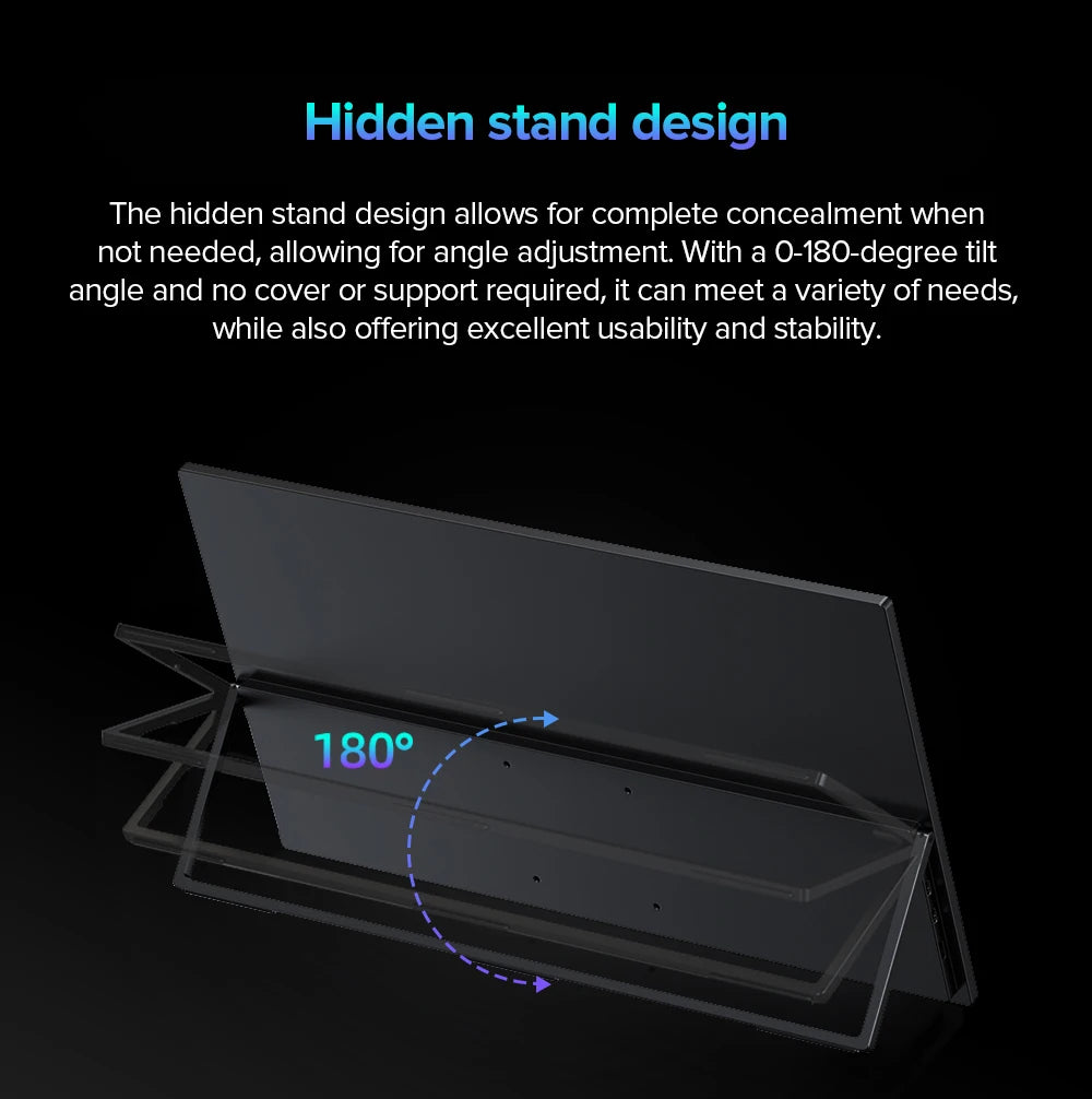 UPERFECT 18 Inch Large Gaming Monitor 4K PC Display 3840*2160  HDMI USB C With HDR FreeSync External Screen For Laptop Switch