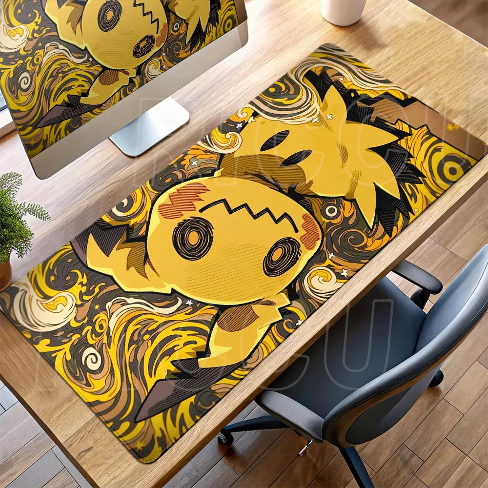 XXL Large Mouse Pad Pokemon Mimikyu Office Mats Carpet Laptop Locking Edge Game Keyboard Desk Mat Rug Mousepad Rubber Table Mat