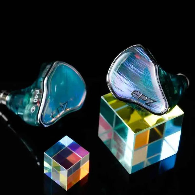 EPZ P40 PZT Ceramic In-Ear Hi-Fi Monitoring Headphones 2DD+1Planar Hybrid Drivers 3.5/4.4 Replaceable Copper Silver-Plated Cable