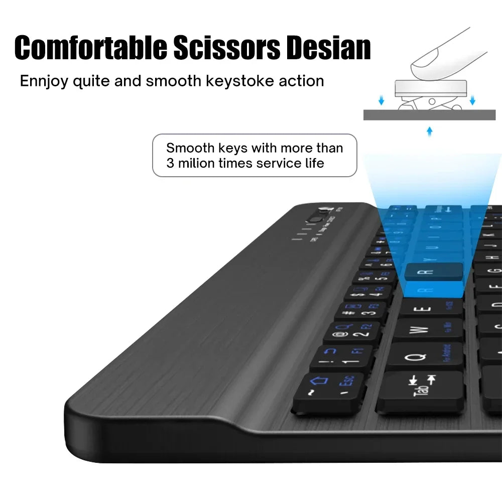 Tablet Wireless 10inch Keyboard For iOS Android Windows For iPad Huawei Samsung Teclado Bluetooth-compatible Keyboard and Mouse
