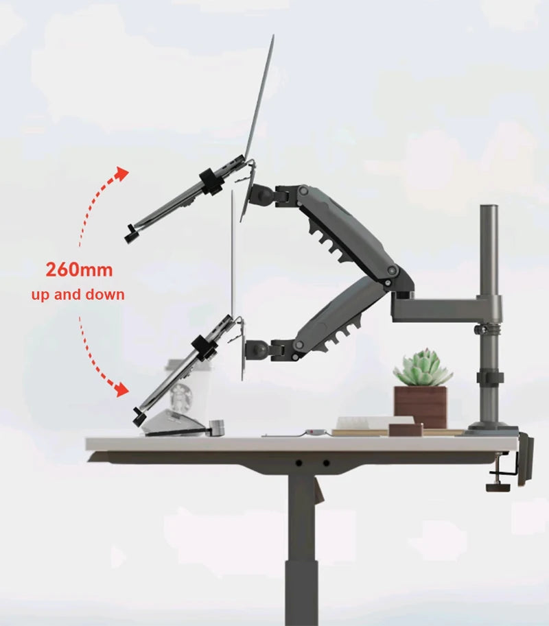 Desktop NB H180-FP Gas Spring Dual Arm for 17