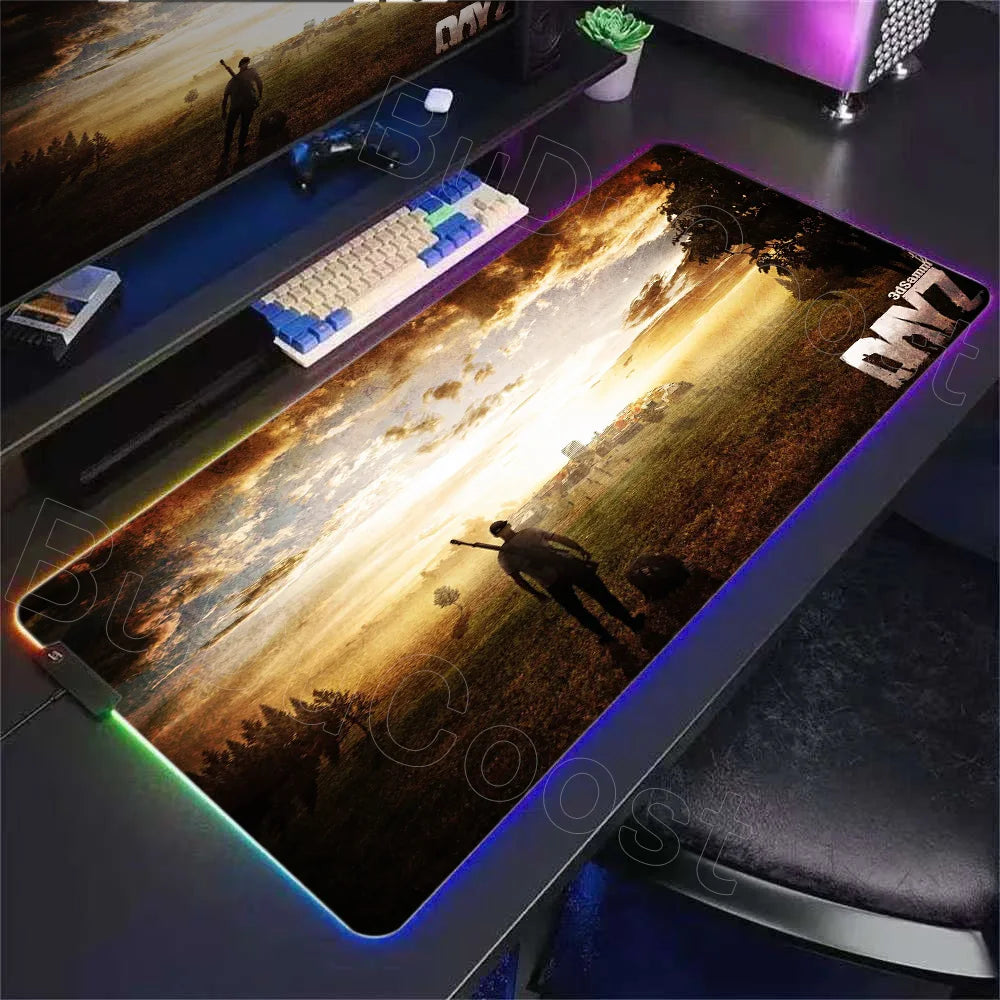 LED D-dayzs Mouse Pad Large RGB Mouse Pad XXL LED Mouse Mat Mousepads Table Pads Keyboard Mats Desk Rug with Backlit Gaming Mats