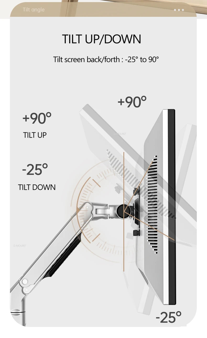 DL-7013 17-32' Mechanical Spring Aluminum Steel LCD Monitor Mount TV Wall Bracket Mount Long Arm 840mm 2-10kg VESA 100x100