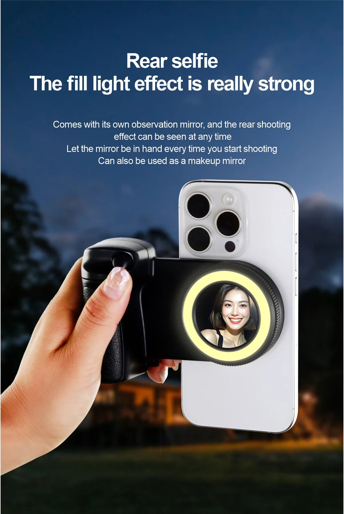 2026 MagSafe Smartphone Camera Shutter Grip Bluetooth Selfie Handle Camera Photo Stabilizer with Fill Light for Iphone Android