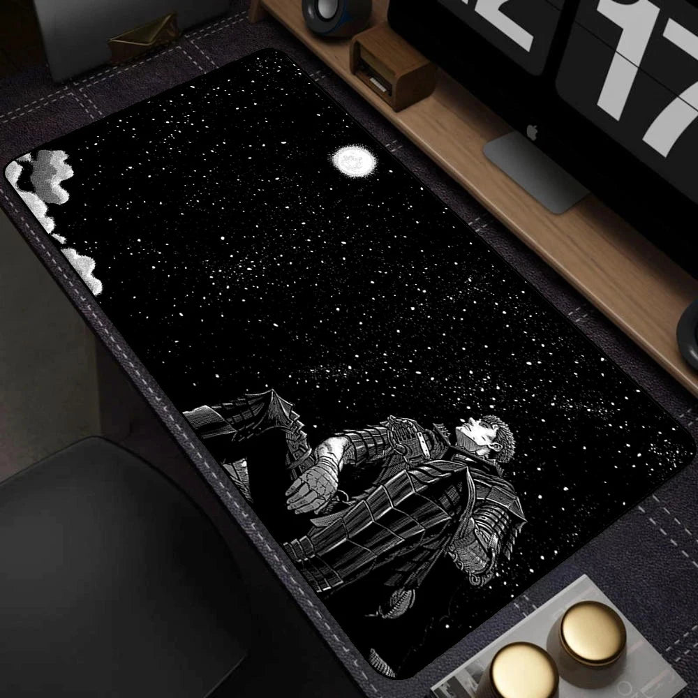 Black White Anime Mouse Pad Guts sword in berserk Gamer Mouse Mat Computer gaming Accessories Keyboard Laptop mouse Desk pad
