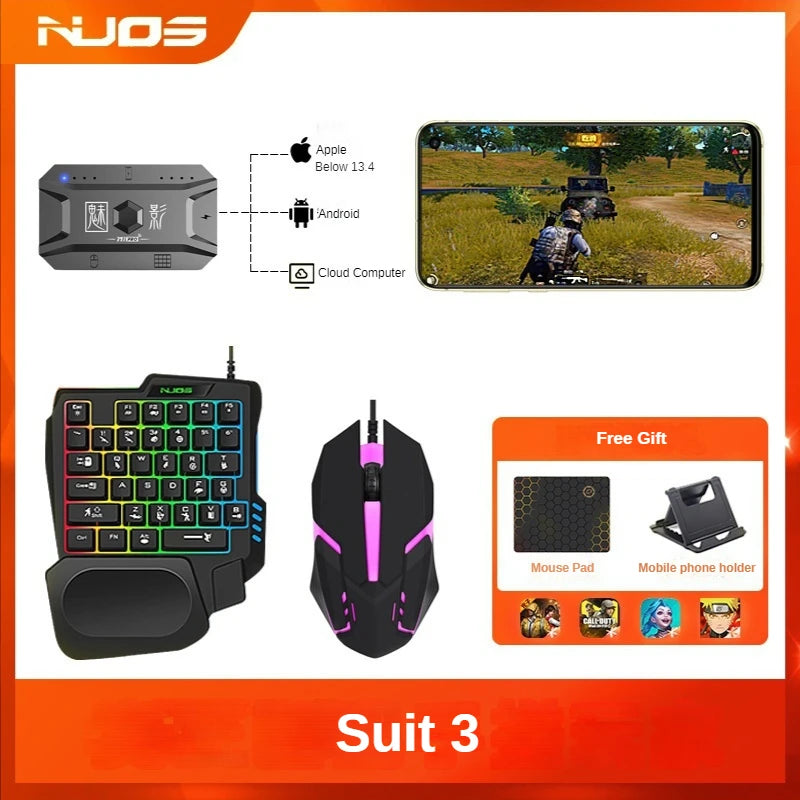 M1 Pro Gamepad Mobile Phone Game Converter Mouse Keyboard Game Controller BT5.0 Programmable Adapter Support iOS Android System