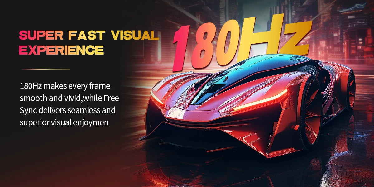 27 inch Curved Gaming Monitor,144Hz/180Hz PC Monitor Full HD 1080P, Frameless 1800R Computer Display with FreeSync DP, HDMI Port